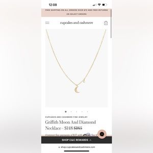 Cupcakes and Cashmere Griffith Moon And Diamond
Necklace